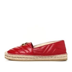 ❌sold❌Gucci pilar GG matelassé chevron flat espadrille |women|